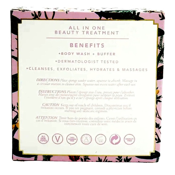 NIB- Spongelle Apple Blossom Multi-Use Body Wash Infused Buffer - Picture 2 of 4